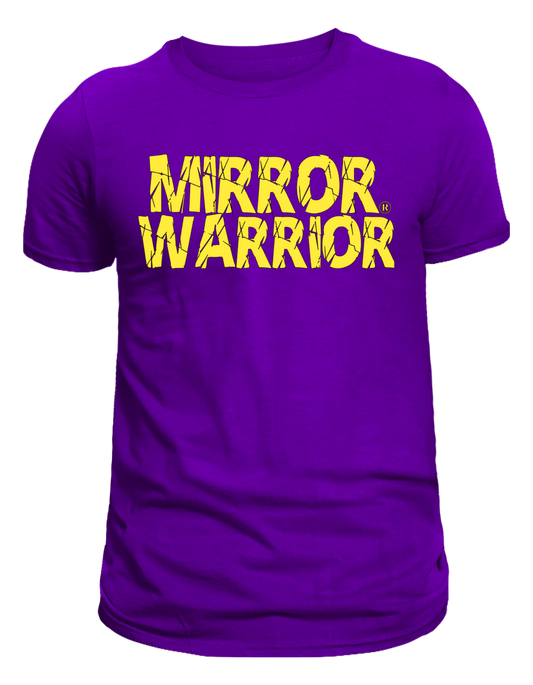 Purple Yellow Mirror Warrior Logo Tee