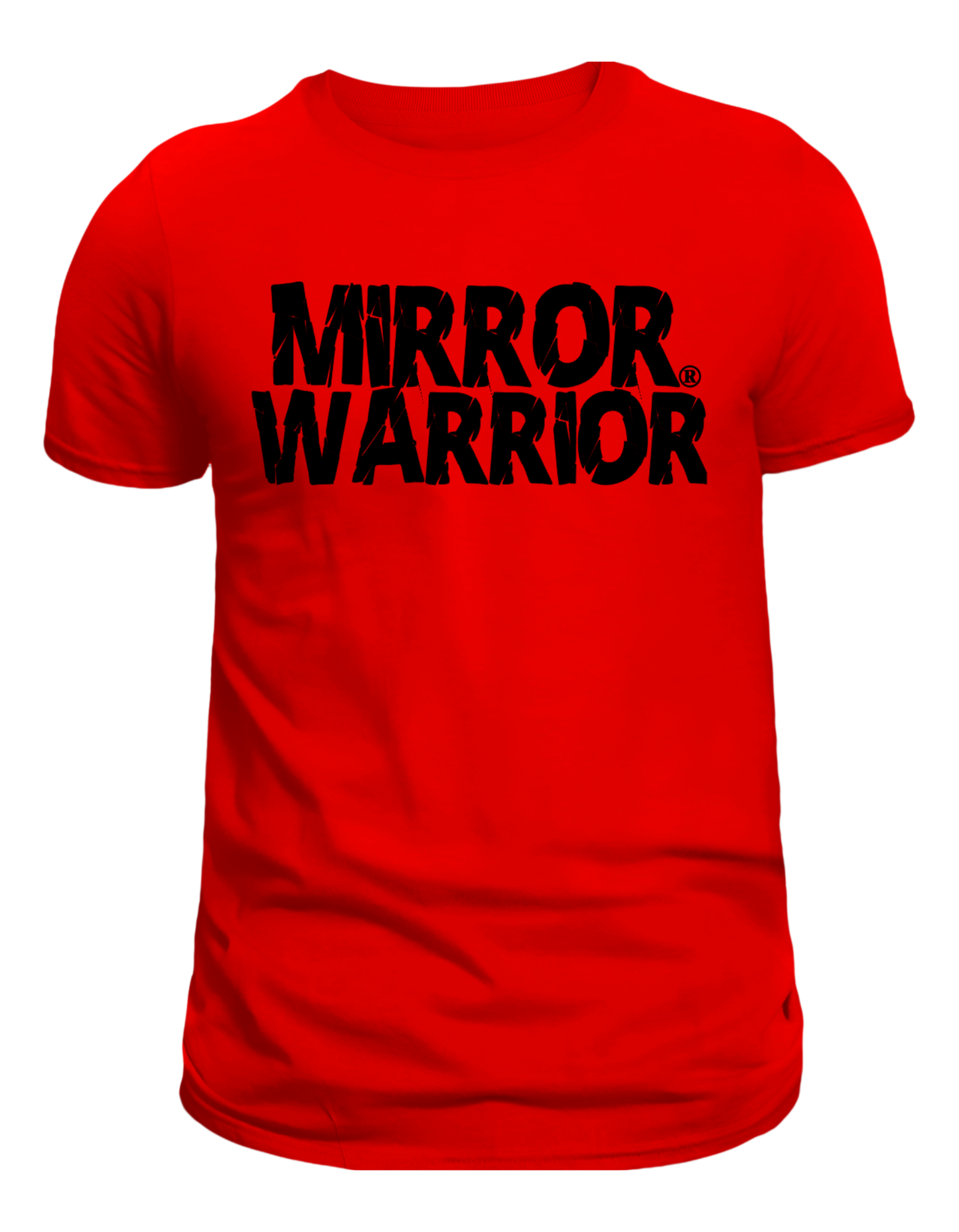 Red Black Mirror Warrior Logo Tee