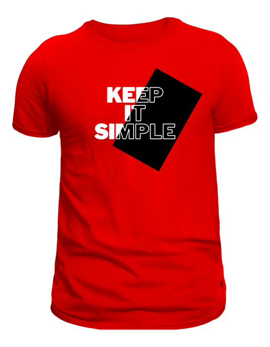 Red Keep It Simple Tee