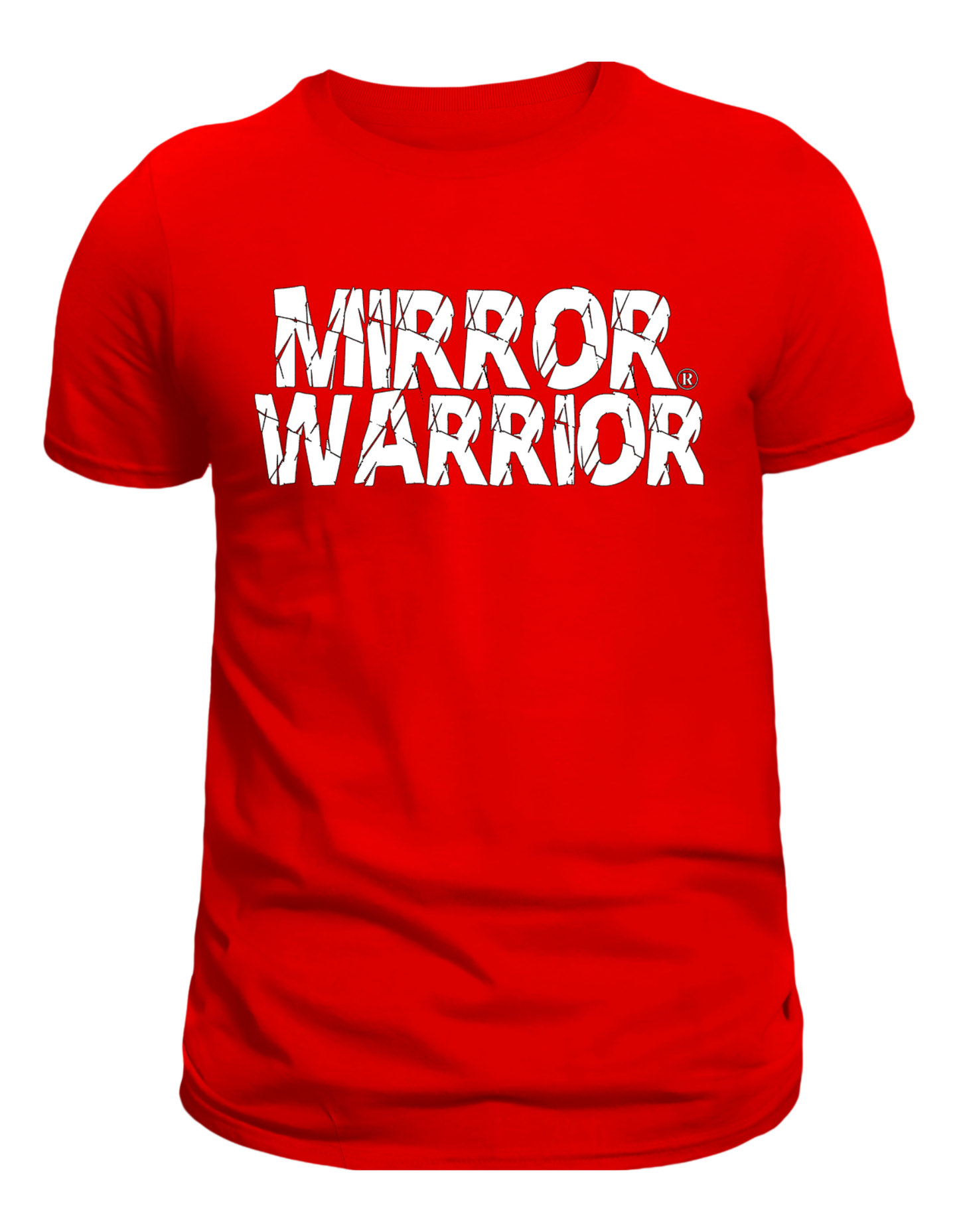 Red White Mirror Warrior Logo Tee